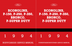 1994 Ford Econoline, F-150, F-250, F-350, Bronco, F-Super Duty Powertrain Drivetrain Body Chassis Service Manual
