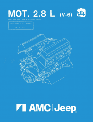1984 - 1986 Jeep MOT 2.8L (V-6) Engine Overhaul Manual