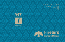 1967 Pontiac Firebird Owner's Manual