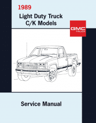 1989 GMC C / K Sierra Truck Service Manual