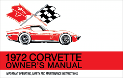 1972 Chevrolet Corvette Owners Manual Reproduction