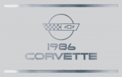 1986 Corvette Instruktionsbok