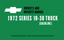 1972 Chevy Truck 10-30 Instruktionsbok