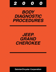 2000 Jeep Grand Cherokee Body Diagnostic Procedures Manual Service och reparationshandbok
