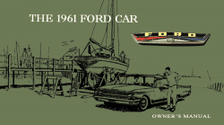 1961 Ford Car Owner's Manual Instruktionsbok