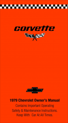 1979 Chevrolet Corvette Instruktionsbok