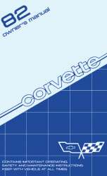 1982 Chevrolet Corvette Owner's Manual