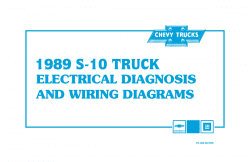 1989 Chevrolet S-10 Truck Electrical Diagnosis & Wiring Diagrams - 11x17 inch COMB Bound