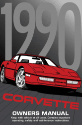1990 Corvette Owner's Manual Instruktionsbok/bruksanvisning