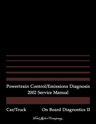 2002 Ford Car & Truck Powertrain Control / Emissions Diagnosis Service Manual