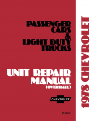 1978 Chevrolet Car / Truck Unit Repair Manual