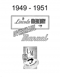 1949-1951 Lincoln & Mercury Overhaul Set & Shop Manual