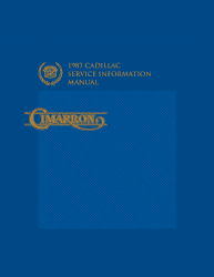 1987 Cadillac Cimarron Shop Manual