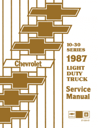 1987 Chevrolet Light Duty Truck (10-30 Series) Service Manual