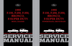 1995 Ford F-150 / F-250 / F-350 Truck, Bronco Powertrain Drivetrain Body Chassis Service Manual