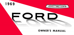 1969 Ford Car Owner's Manual Instruktionsbok i färg
