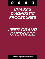 2003 Jeep Grand Cherokee Chassis Diagnostic Procedures Manual Service och reparationshandbok