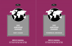 1997 Ford Aerostar, Ranger Powertrain Drivetrain Body Chassis Service Manual