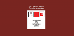 1972 Pontiac GTO & LeMans Owner's Manual  Instruktionsbok