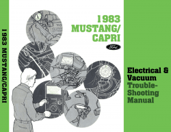 1983 Ford Mustang Capri Electrical Vacuum Troubleshooting Manual