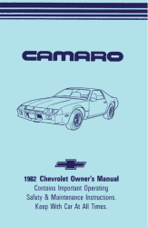 1982 Camaro Owner's Manual Instruktionsbok 