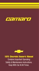 1979 Chevy Camaro Instruktionsbok