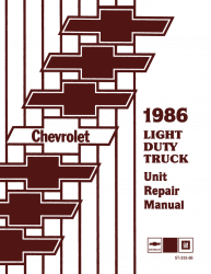 1986 Chevrolet Light Duty Truck Unit Repair Manual