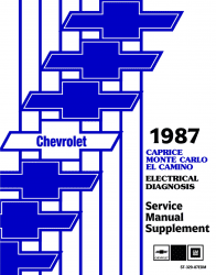 1987 Chevrolet Electrical Diagnosis Service Manual