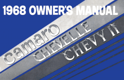 1968 Chevrolet Camaro, Chevelle, Chevy II Owner's Manual