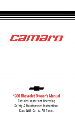 1980 Chevrolet Camaro Owner's Manaual
