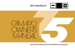 1975 Chevrolet Camaro Owner's Manual