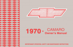1970 Chevrolet Camaro Owner's Manual - COLOR