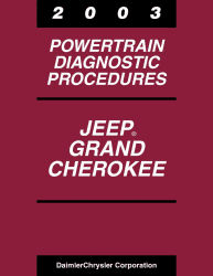 2003 Jeep Grand Cherokee Powertrain Diagnostic Procedures Manual Service och reparationshandbok