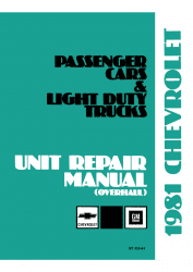 1981 Chevrolet Car & Truck Unit Repair Manual