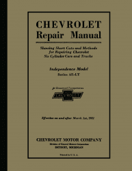 1931 Chevrolet Car & Truck Repair Shop Manual