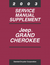 2003 Jeep Grand Cherokee Service Manual Supplement