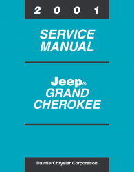 2001 Jeep Grand Cherokee Service Manual Service och reparationshandbok