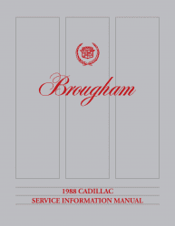 1988 Cadillac Brougham Shop Manual