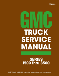 1968 GMC Truck 1500-3500 Service Manual - Includes 11x26 inch Wiring Diagrams