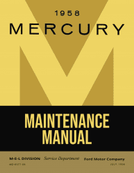 1958 Mercury Maintenance Manual