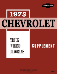 1975 Chevy GMC Truck Wiring Diagrams Supplement