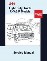 1989 GMC R-V Truck, G-P Van Shop Manual