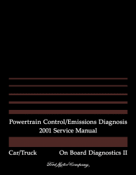 2001 Ford Car & Truck Powertrain Control / Emissions Diagnosis Service Manual - OBD-II
