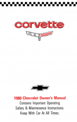 1980 Chevrolet Corvette Instruktionsbok
