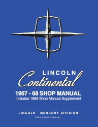 1967-1968 Lincoln Continental Maintenance Manual
