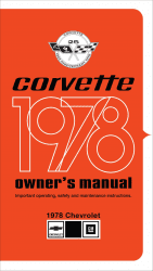 1978 Chevrolet Corvette Instruktionsbok