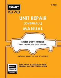 1978 GMC Truck Unit Repair Manual