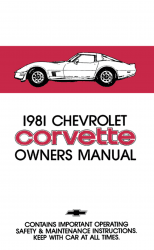 1981 Chevrolet Corvette Owner's Manual