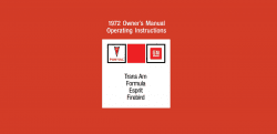 1972 Pontiac Firebird Owner's Manual Instruktionsbok 