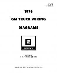 1976 Chevrolet GMC Truck Wiring Diagrams (Models 10-1500 Thru 30-3500 )